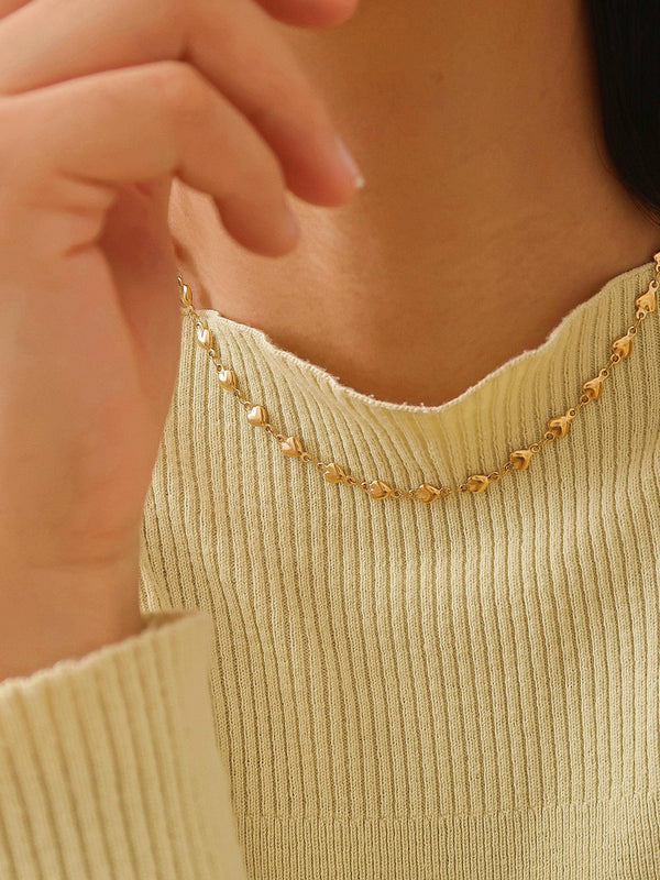 Madeleine Non-Tarnish Petite Heart Chain Necklace