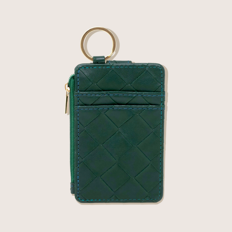 Keychain Card Wallet - Woven Green