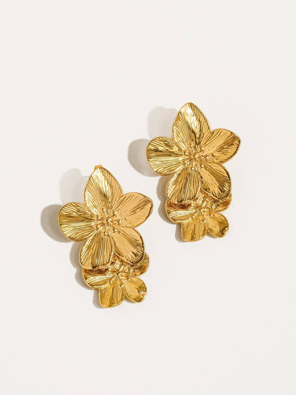 Ivy Stacked Flower Earring