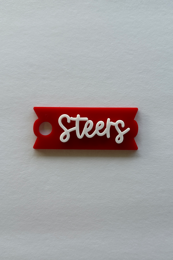 Steers Tumbler Plate - Red
