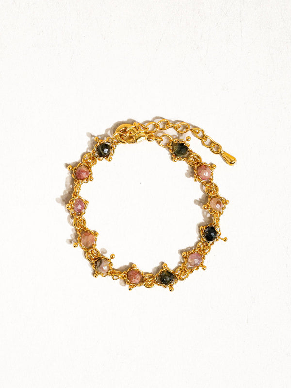 Skylar Multi-Stone Chained Bracelet