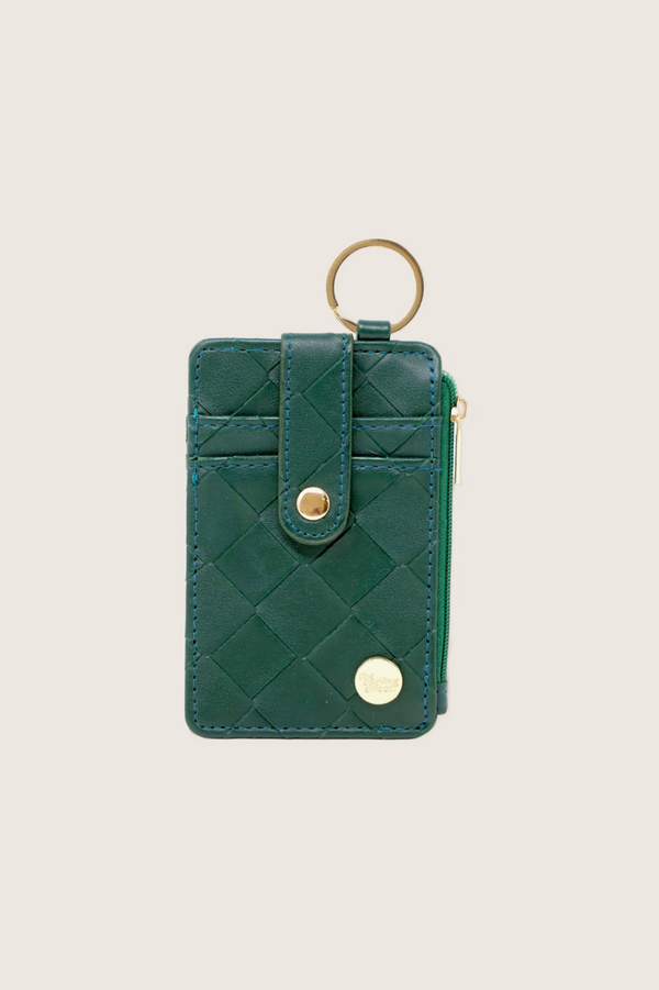 Keychain Card Wallet - Woven Green