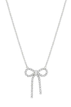 Silver Bow Necklace