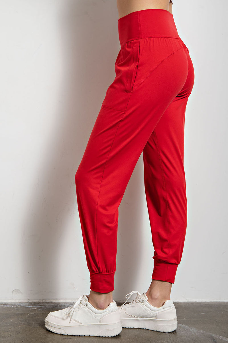 Butter Soft Joggers - Red
