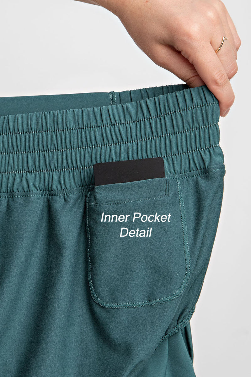 'Notice This' Shorts - Everglade Green