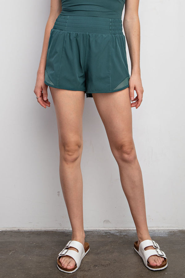 'Notice This' Shorts - Everglade Green