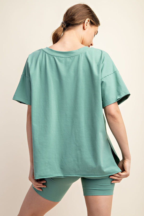 'Easy Going' Tee -Sage