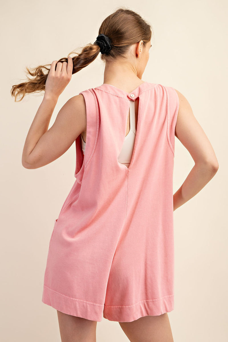'Better Days' Romper - Coral Pink