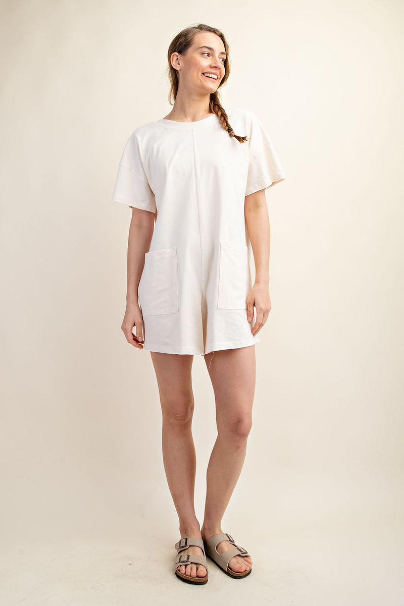 'Days Off' Romper - Bone