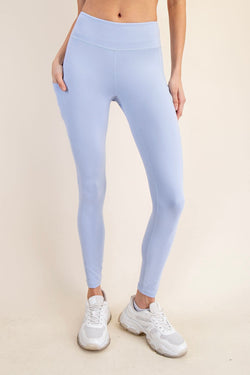 Butter Soft Leggings - Pastel Blue