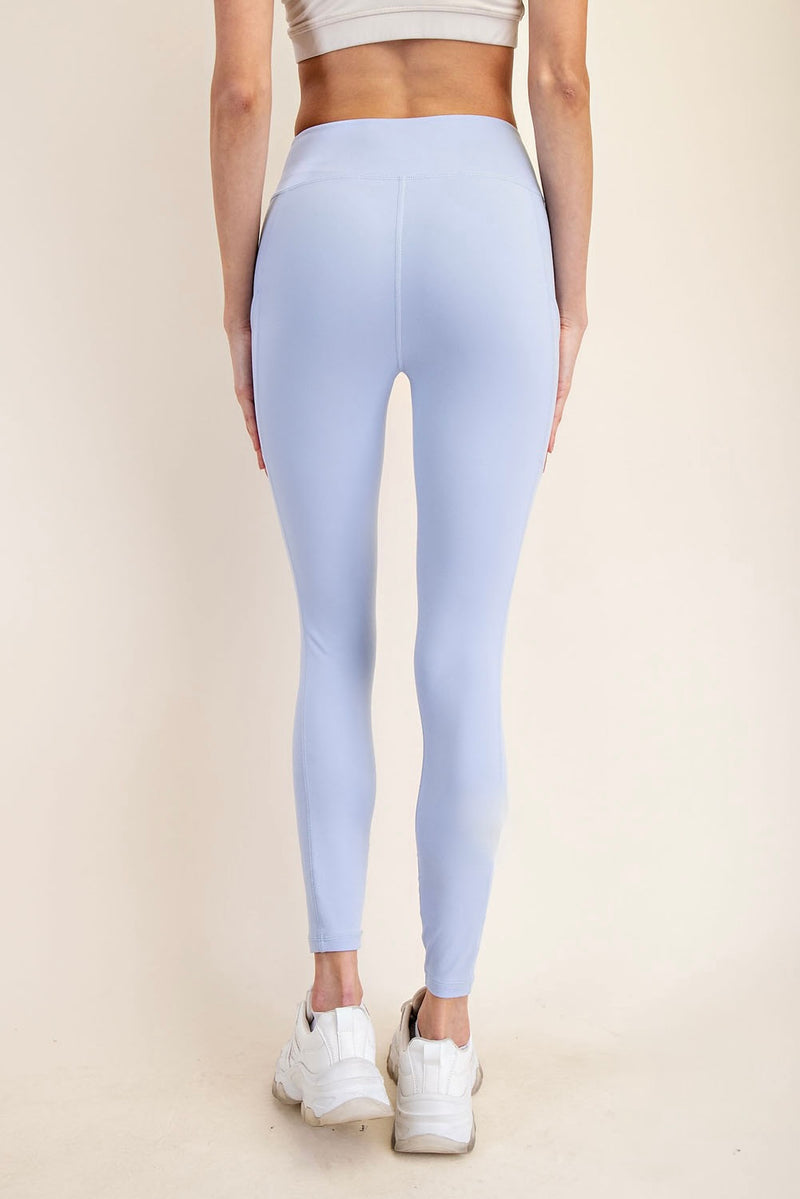 Butter Soft Leggings - Pastel Blue