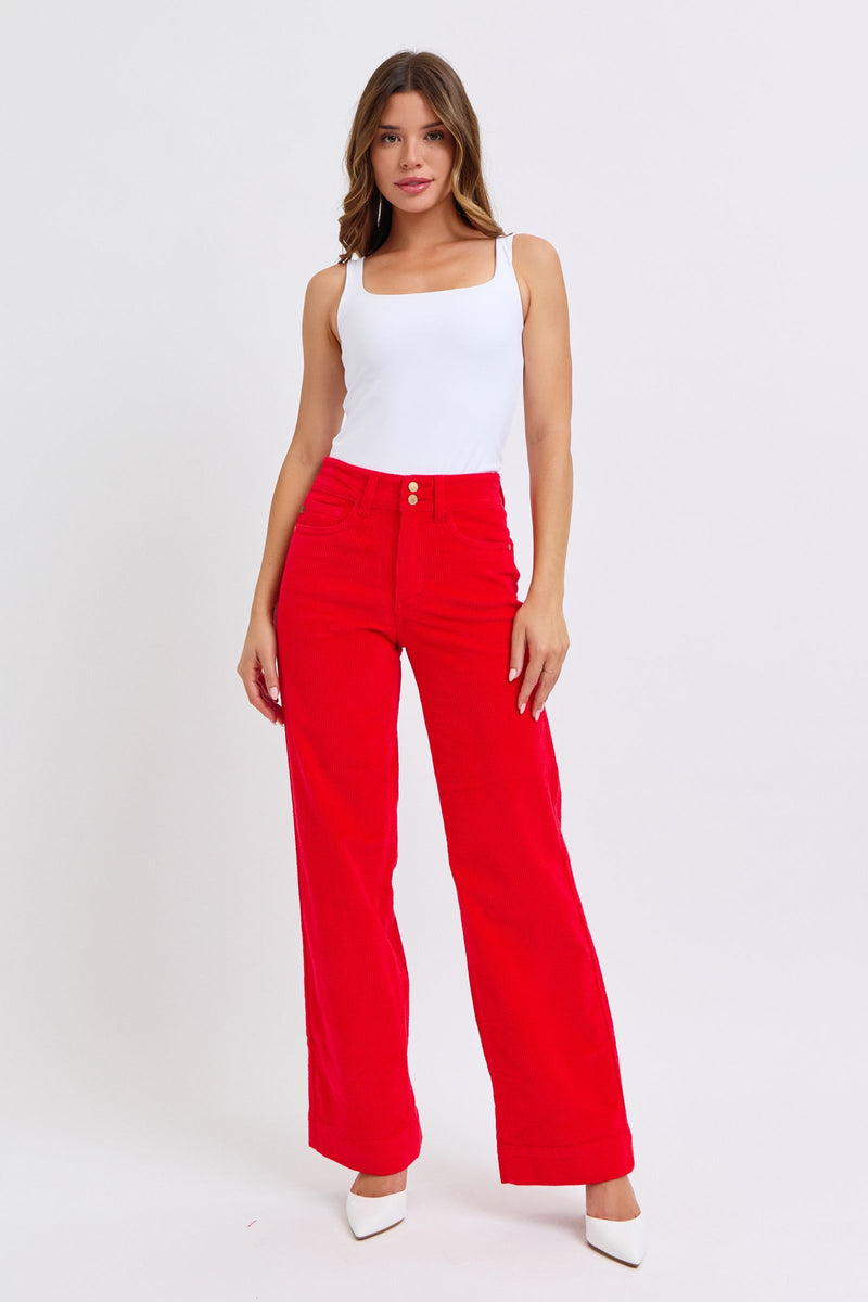 Judy Blue High Waisted Corduroy Trouser Pant