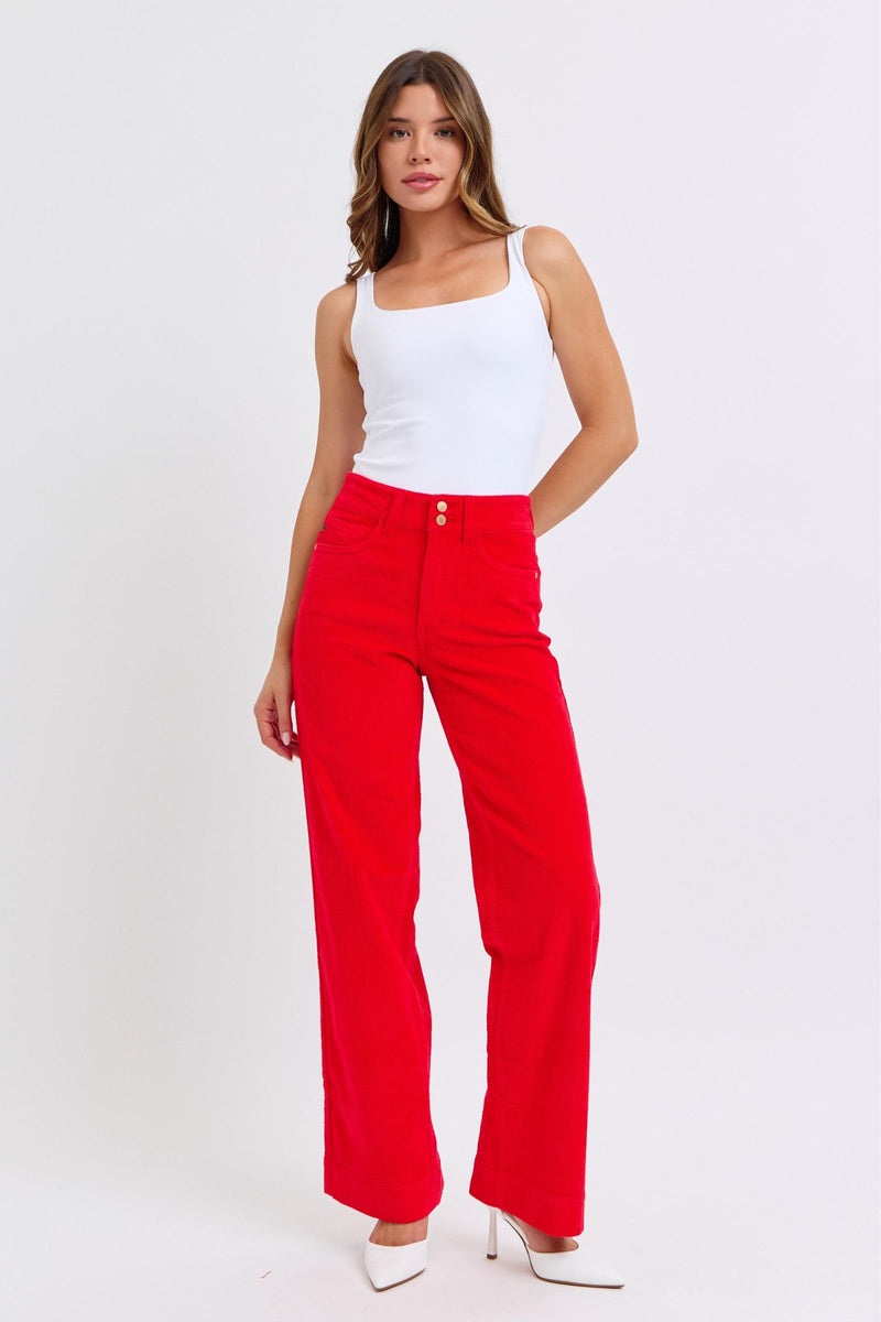 Judy Blue High Waisted Corduroy Trouser Pant