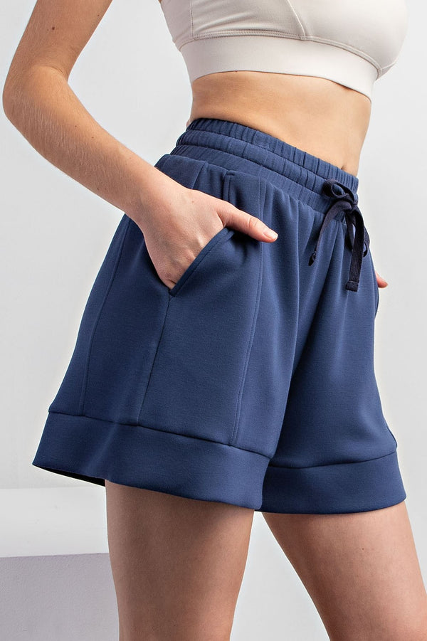 'All About Comfort' Shorts - Smoky Navy