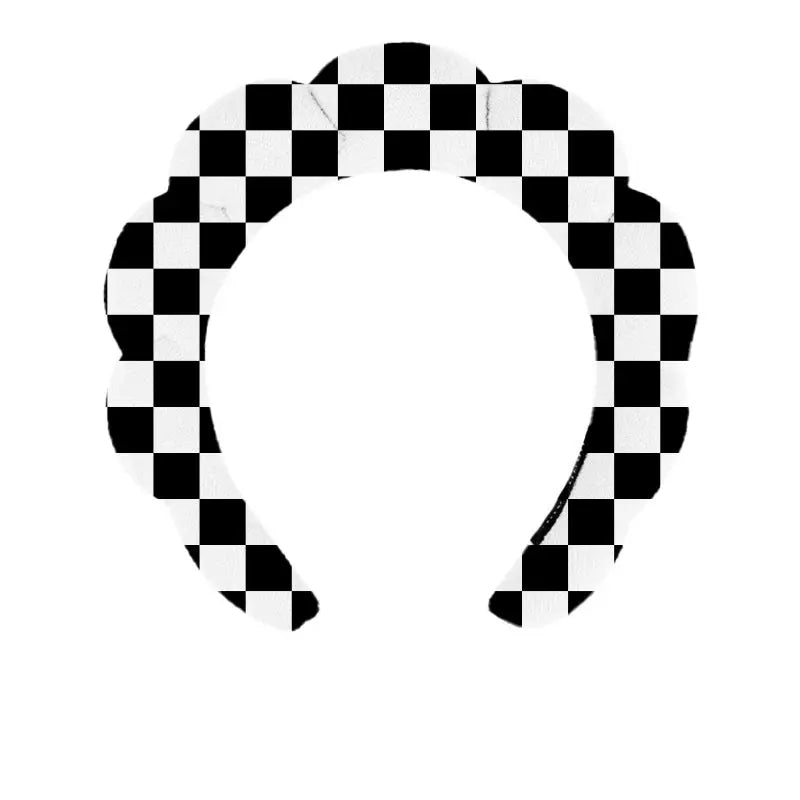 'Get Ready with Me' Headband - Black Checkered