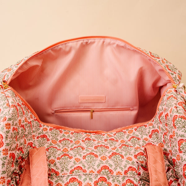 On-The-Go Quilted Weekender Bag - Everbloom Dusty Rose