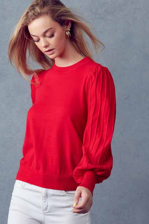 'New Traditions' Sweater - Red