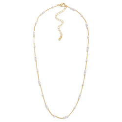 Pearl Cluster Necklace - Gold