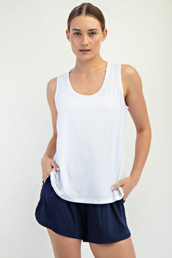 'With the Flow' Tank - White