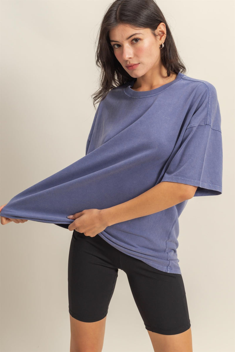 Oversized Tee - Indigo