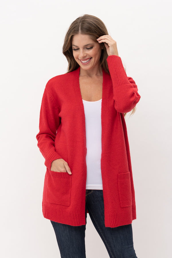 Cozy Cardigan - Red