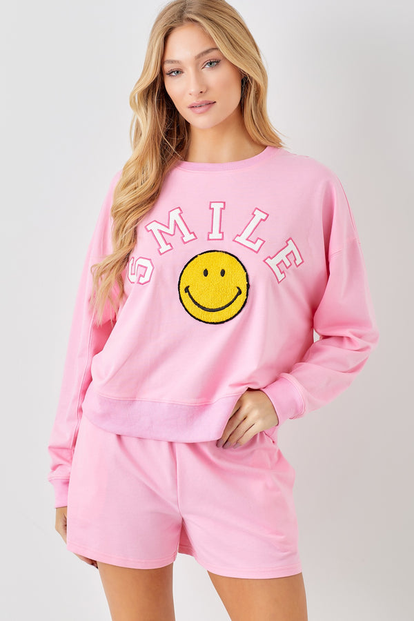 'Smile' Sweatshirt Tee