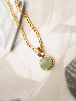 Winslow Green Stone Pendant Chain Necklace