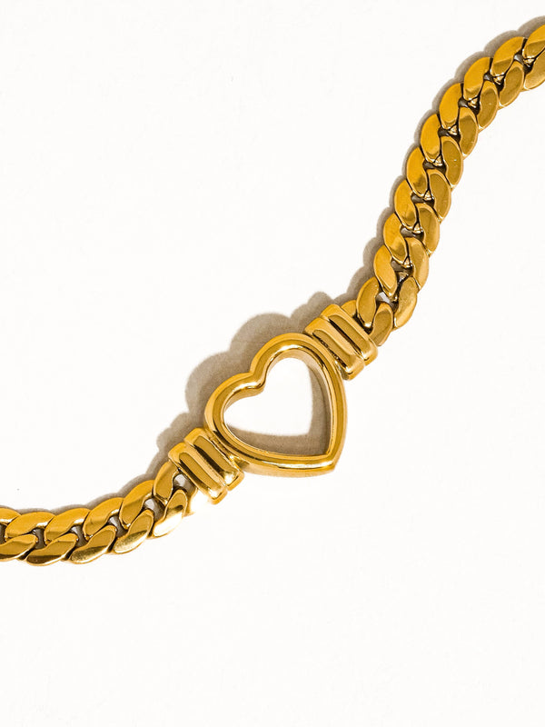 Tessa Heart Snake Chain Bracelet
