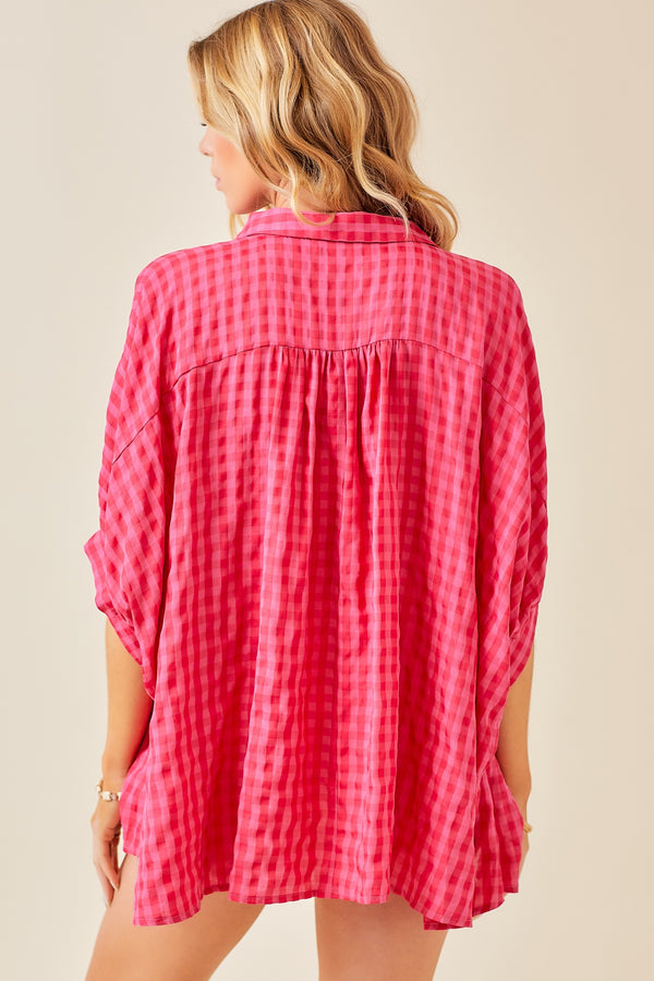 'Checked Out' Top - Red