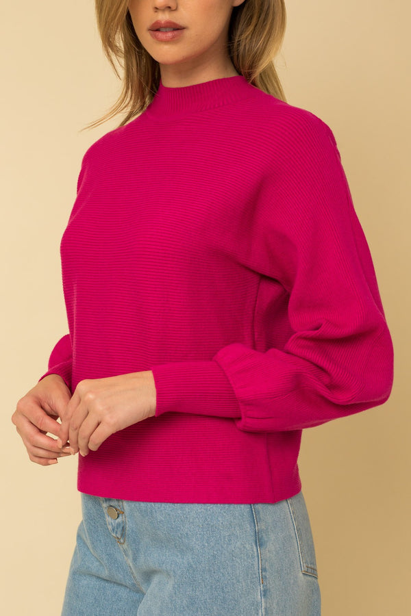 'People Person' Sweater - Fuchsia