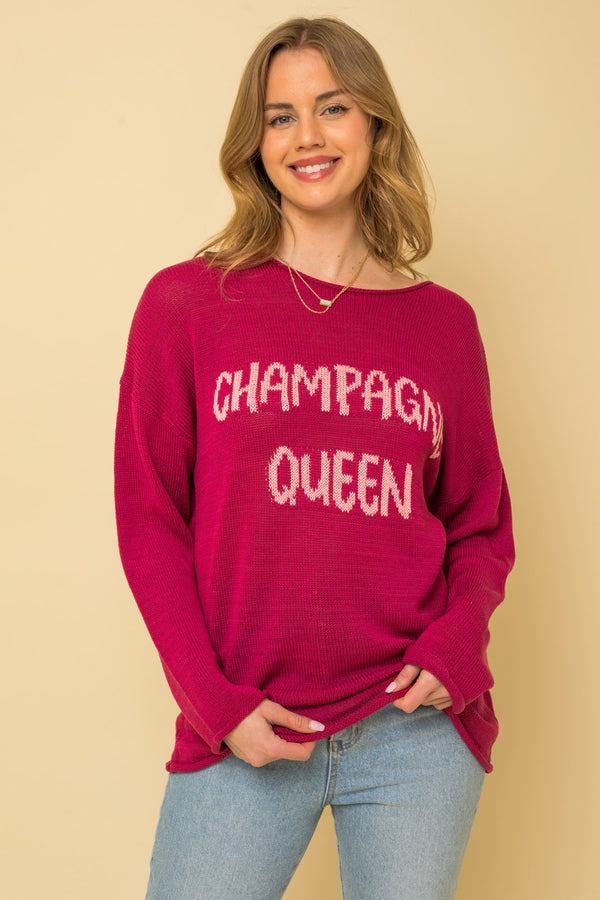 'Champagne Queen' Sweater