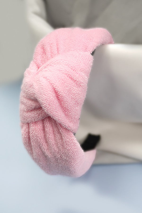 Spa Terry Towel Headband - Pink
