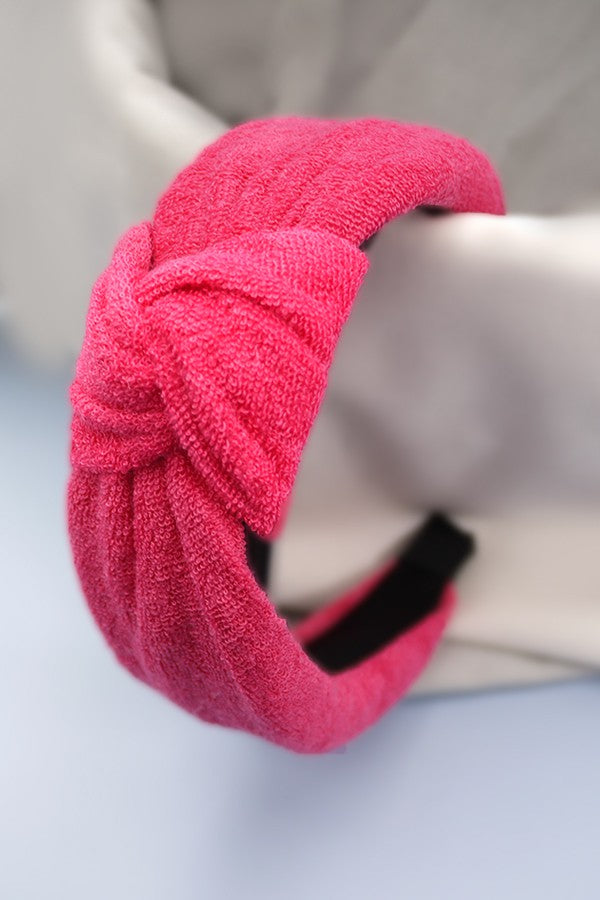 Spa Terry Towel Headband - Fuchsia