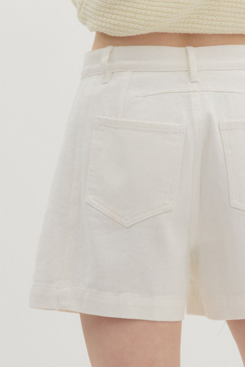 'Vintage Charm' Shorts - White