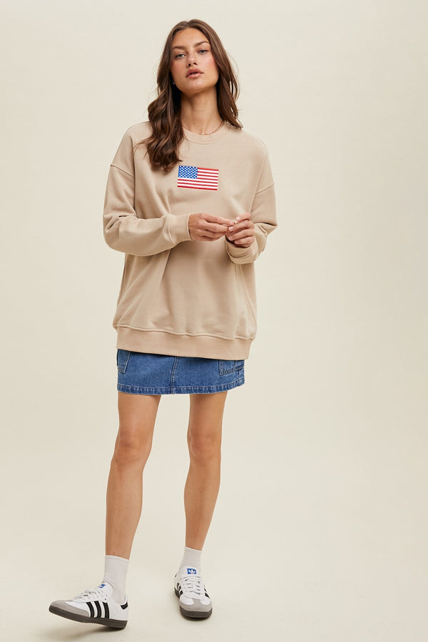 Oversized Flag Sweatshirt