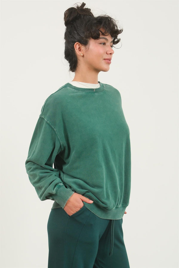 'Easy Days' Sweatshirt - Dark Green