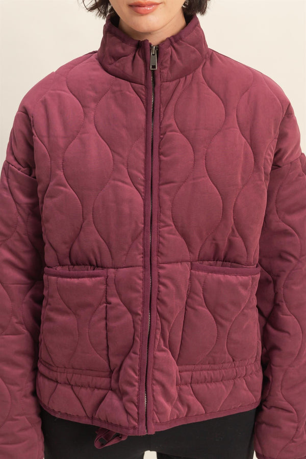'Feels Just Right' Jacket - Dark Cherry