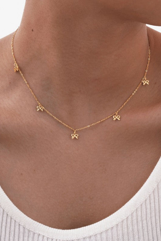 Tarnish Free Bow Necklace