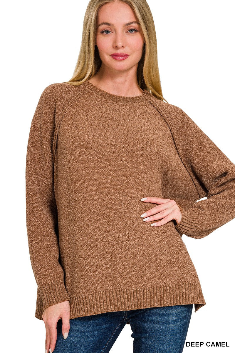 Chenille Sweater - Camel