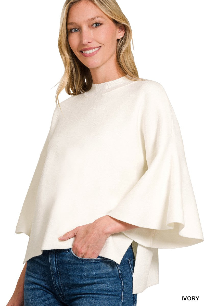 Bell Sleeve Sweater - Ivory