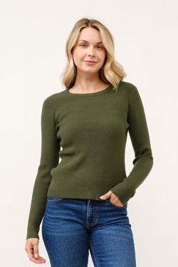 Ribbed Top - Olive