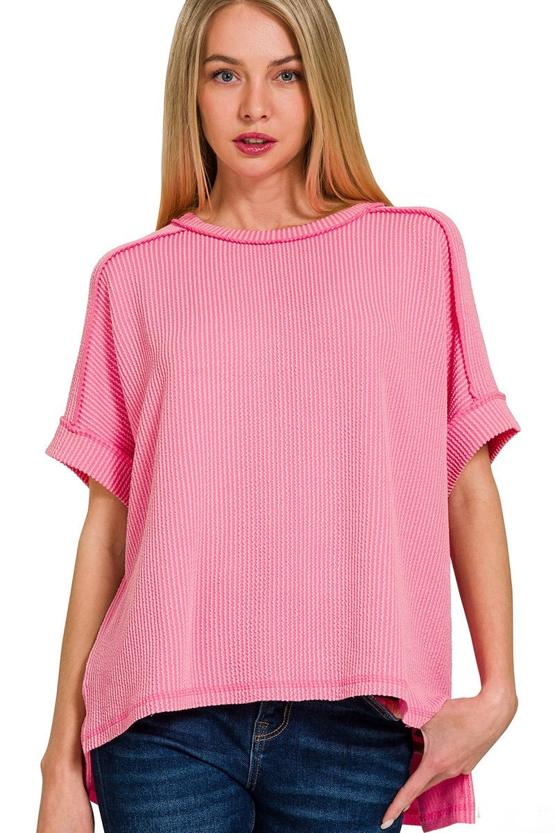 Ribbed Tee - Pink