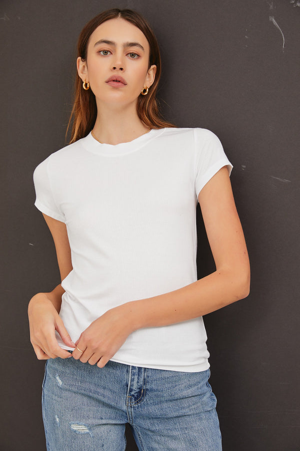 Ribbed Baby Tee - Off White