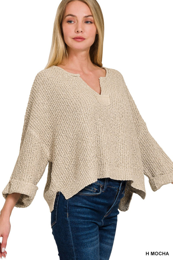 'Which Chapter' Knit Top - Mocha