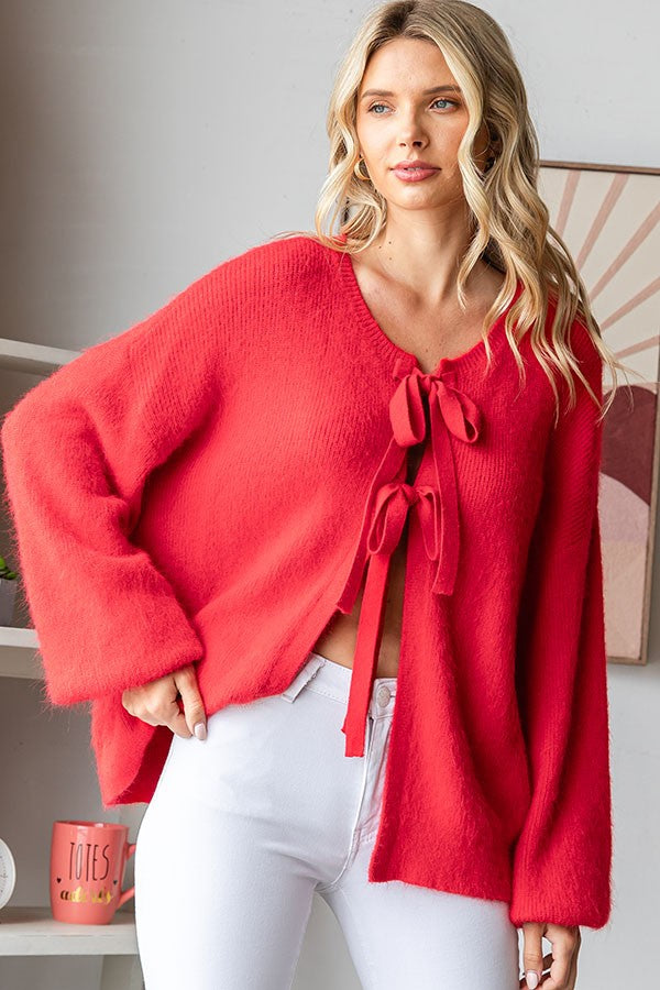 'Love Language' Cardigan - Red