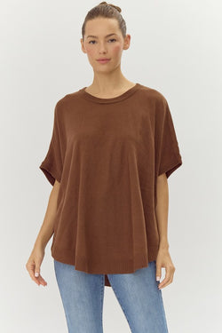 'Keeping Time' Top - Brown