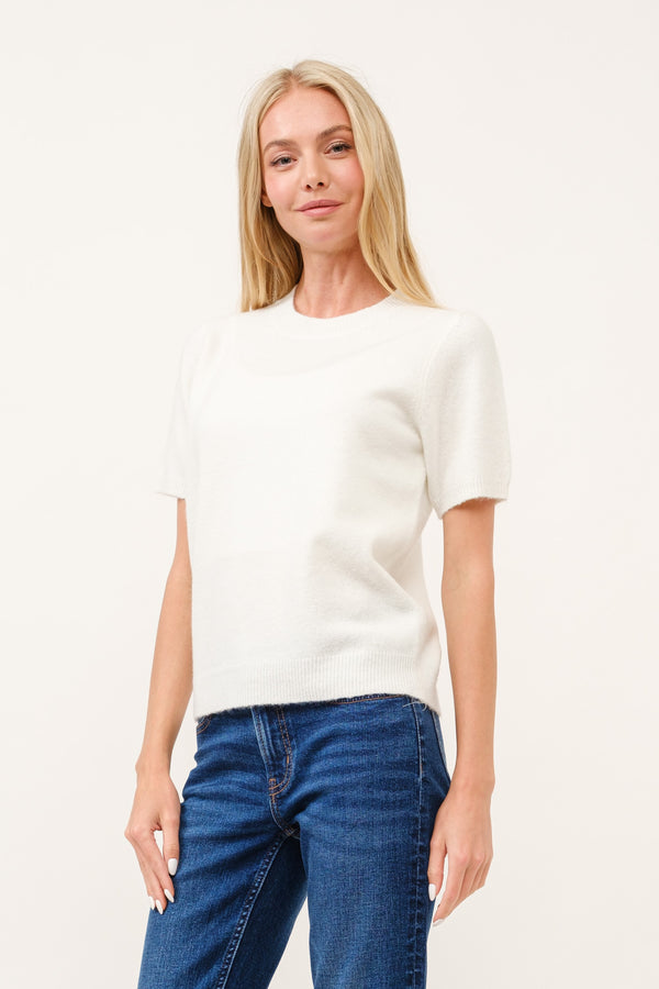 'Let It Be' Sweater Top - White