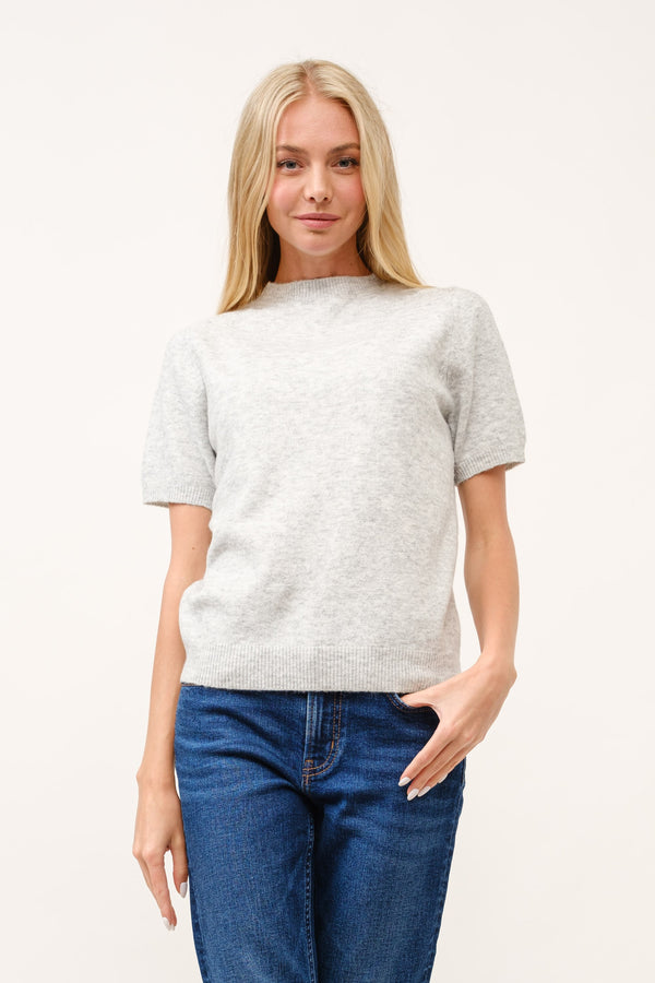 'Let It Be' Sweater Top - Gray