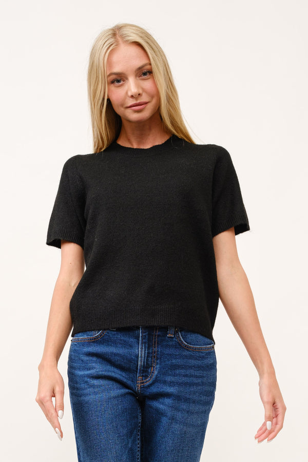 'Let It Be' Sweater Top - Black