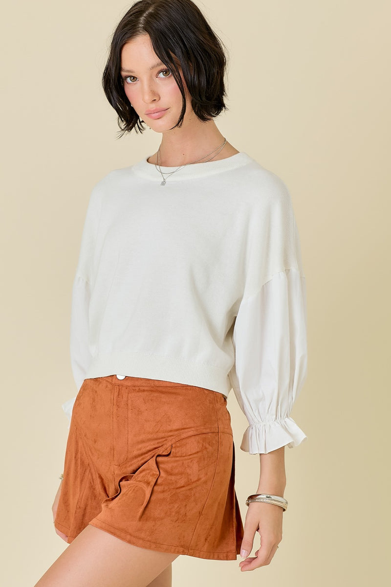 'Waste No Time' Sweater Top
